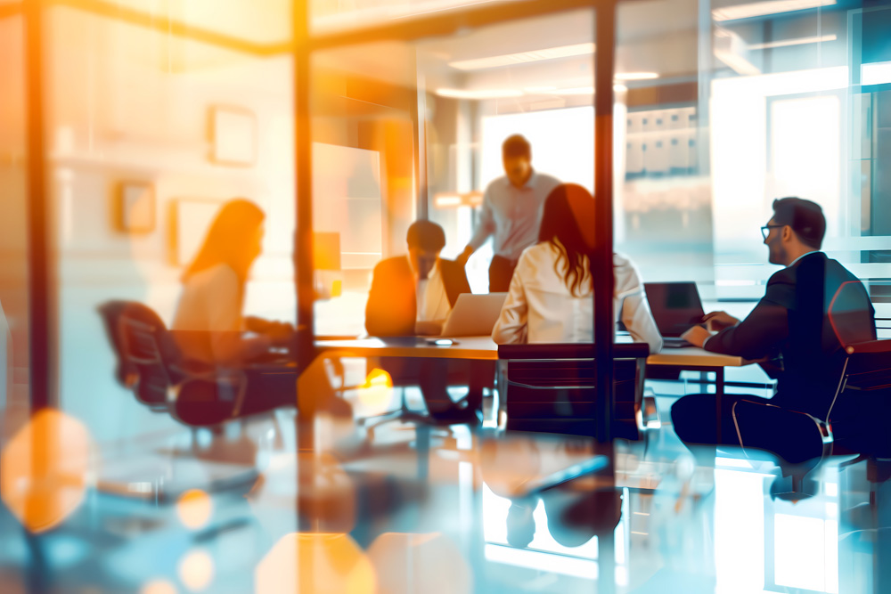 Equipe de personnes en réunion dans un bureau